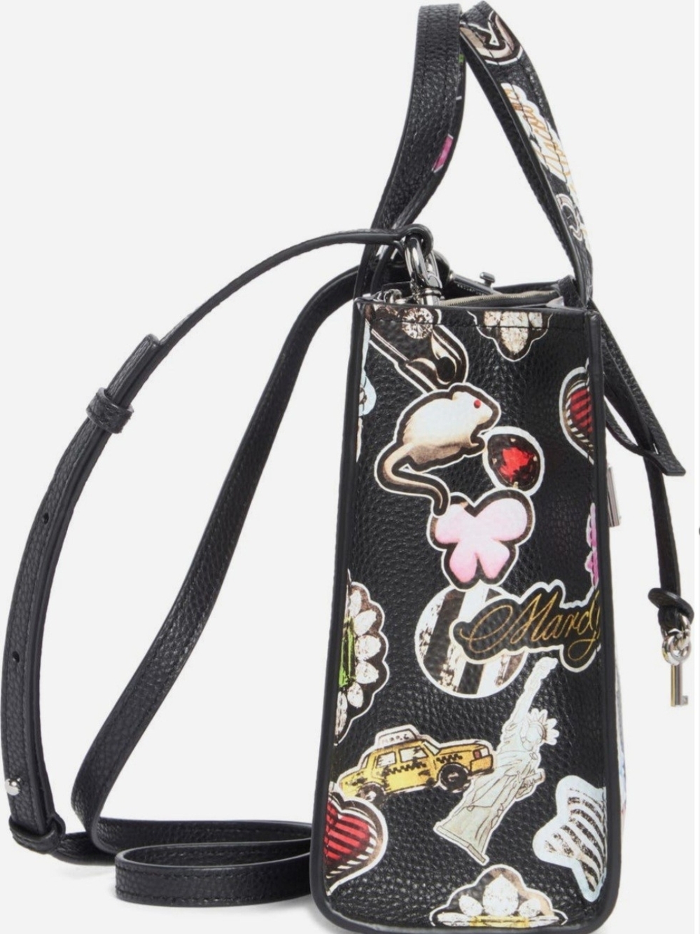 NWT Marc Jacobs Black Multicolor Graphic Tote - Picture 5 of 8